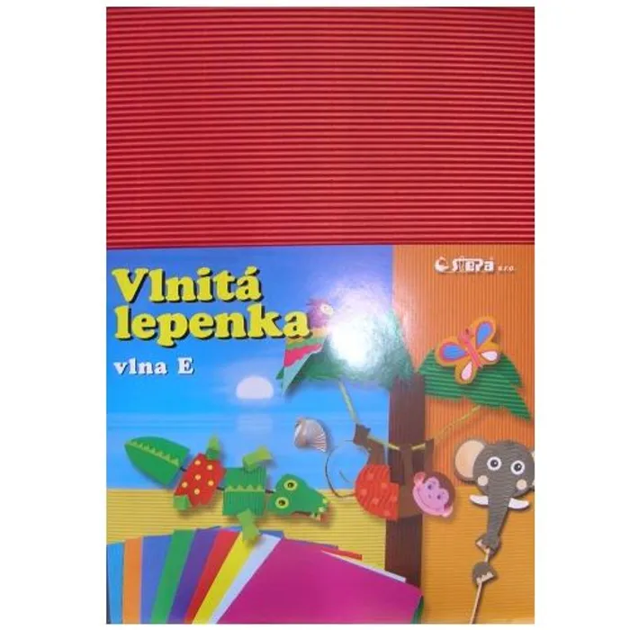 Hauptproduktbild Lepenka E-Welle 260g 34,5 x 24,5cm rovná-červená 10 listů
