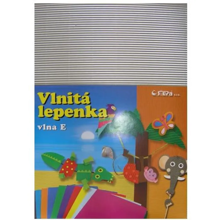 Hauptproduktbild Lepenka E-Welle 260g 34,5 x 24,5cm rovná-stříbrná 10 listů