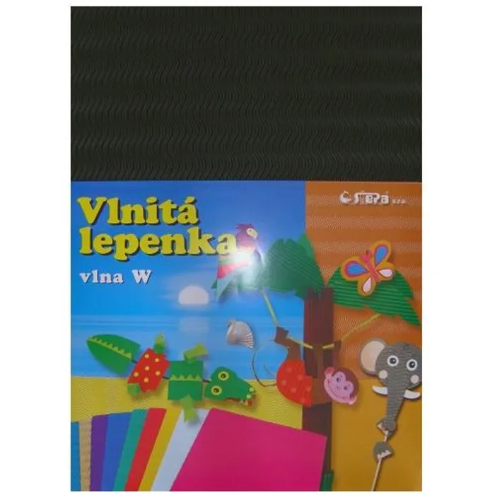 Hauptproduktbild Lepenka W-Welle 260g 34,5 x 24,5cm zvlněná-černá 10 listů