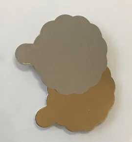 Tortenuntersetzer aus Pappe Durchmesser 8 cm - gold / silber [50 Stück]