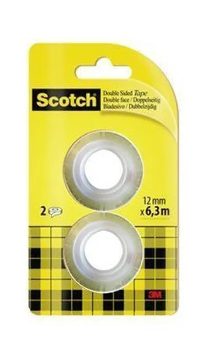 Hauptproduktbild Lepicí páska oboustranná, náhradní, 12mm x 6,3m, 3M/SCOTCH [2 ks]