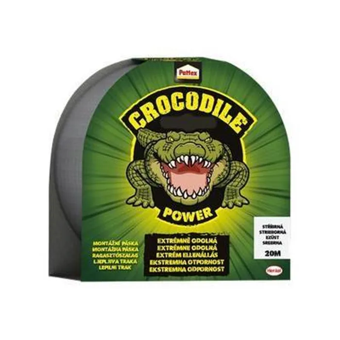 Hauptproduktbild Lepicí páska "Pattex Crocodile", stříbrná, 48 mm x 20 m, HENKEL