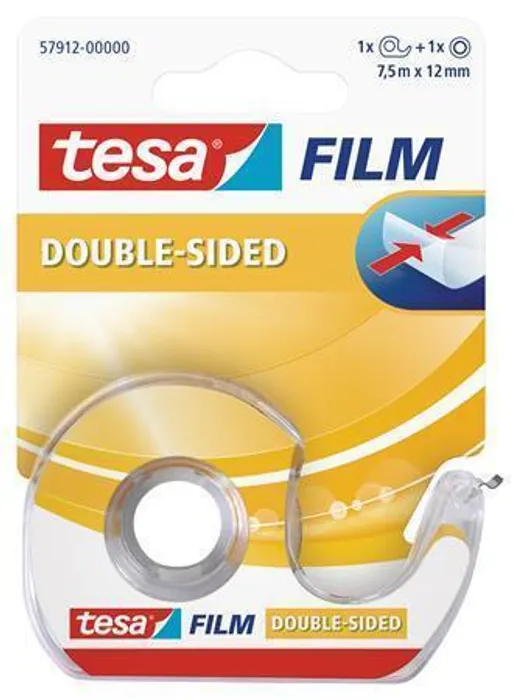 Hauptproduktbild Lepicí páska "Tesafilm 57912", oboustranná, s odvíječem, 12 mm x 7,5 m, TESA