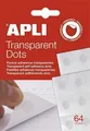 Klebepunkte Transparent Dots, transparent, ablösbar, APLI