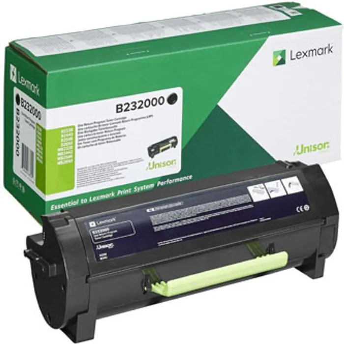 Hauptproduktbild Lexmark originální toner B232000, black, 3000str., return, Lexmark B2442, B2546, B2650, B