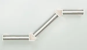 Kletterwand-Set 2, 3 Pfosten, 195 x 78 cm, weiß/grau