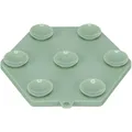Lick'n'Snack HEXAGON mit Saugnäpfen - Matte zum langsamen Füttern, 17 cm, TPR/Kunststoff, grün