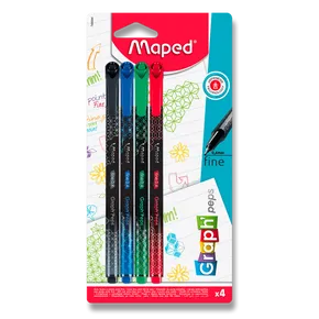 Liner Maped Graph´Peps Deco 4 Stück, Grundfarben