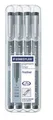 Liner Pigment Liner, Set, schwarz, STAEDTLER