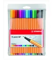 STABILO point 88 15-teiliges Set mit 5 Neonfarben