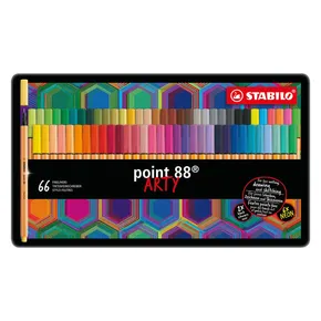 STABILO point 88 Arty Metallkoffer 66-tlg