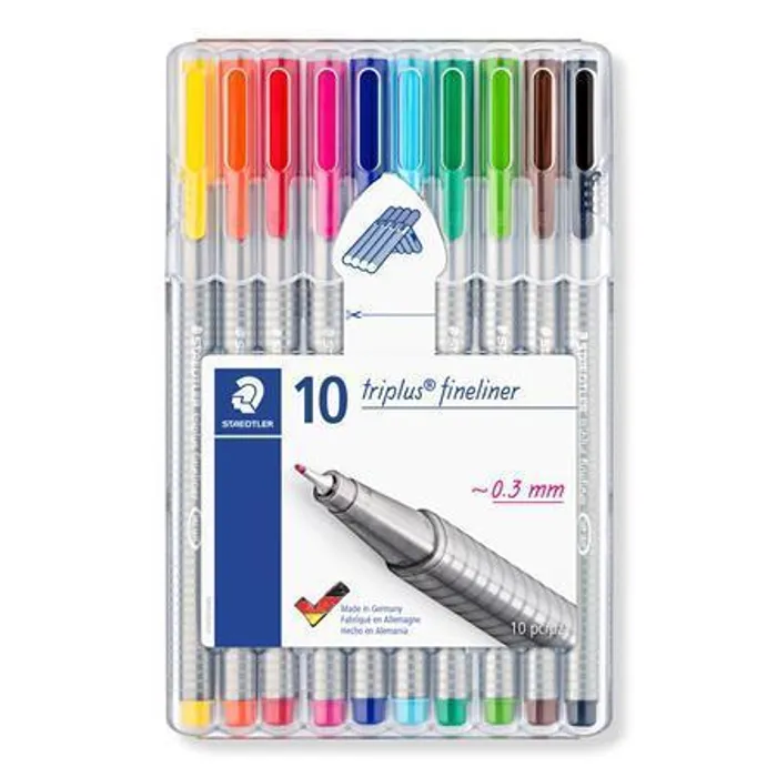 Hauptproduktbild Liner "Triplus 334 Box" sada, 10 barev, 0,3mm, STAEDTLER