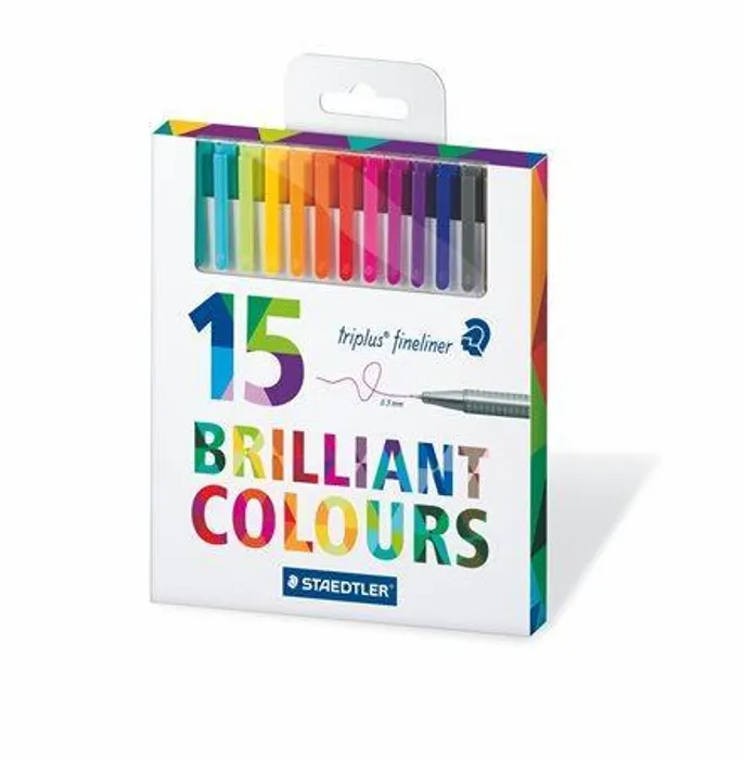 Hauptproduktbild Liner "Triplus 334", sada - 15ks, různé barvy, 0,3 mm, STAEDTLER