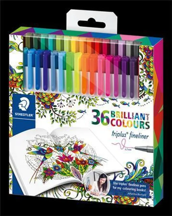 Hauptproduktbild Linery "Triplus", Johanna Basford lim. edice, sada, 0,3 mm, STAEDTLER