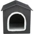 Kuschelspielhaus LIVIA, dunkelgrau/weiß 50 x 50 x 54 cm