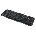 Logitech K120, Tastatur CZ, klassisch, 920-002485, 920-002641 typ verkabelt (USB), schwarz