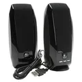 Logitech Lautsprechers S150, 2.0, 1,2W, schwarz, Lautstärkeregler, portable, 90Hz-20kHz