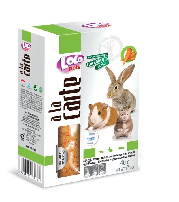 Hauptproduktbild LOLO a la carte mrkvové vločky pro hlodavce 40 g