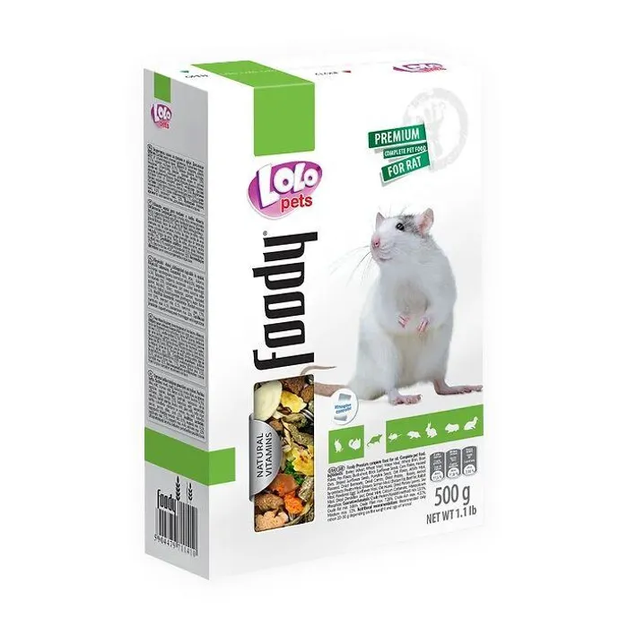 Hauptproduktbild LOLO BASIC kompletní krmivo pro potkany 500 g krabička