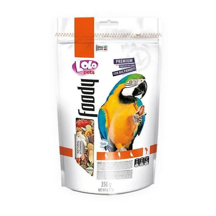 Hauptproduktbild LOLO BASIC kompletní krmivo pro velké papoušky 350 g Doypack