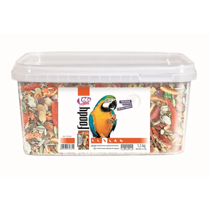 Hauptproduktbild LOLO BASIC kompl.krmivo pro velké papoušky 3L/1,5kg kyblík
