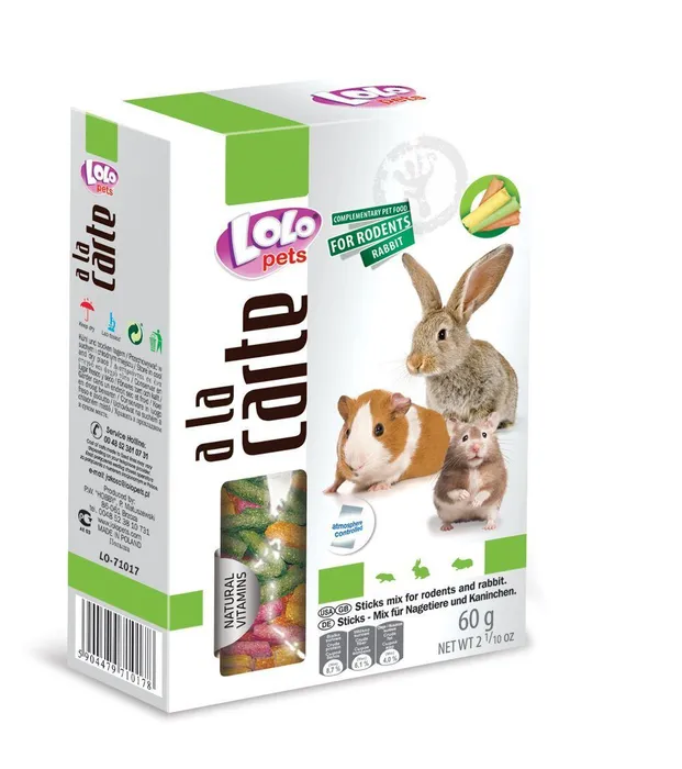 Hauptproduktbild LOLO Diners FINGERS mix pro hlodavce 60 g