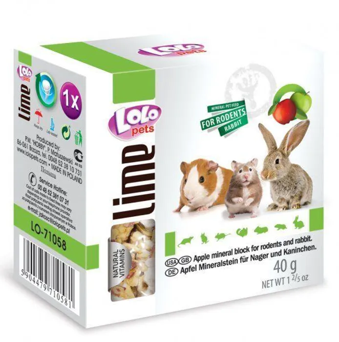 Hauptproduktbild LOLO jablečný minerální kámen pro hlodavce 40 g