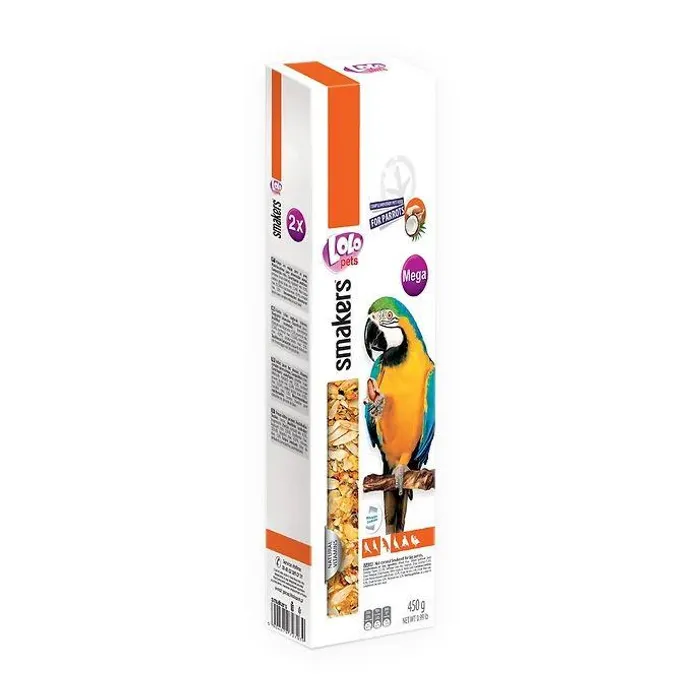 Hauptproduktbild LOLO SMAKERS MEGA 2 klasy ořech-kokos pro velké papoušky 450 g
