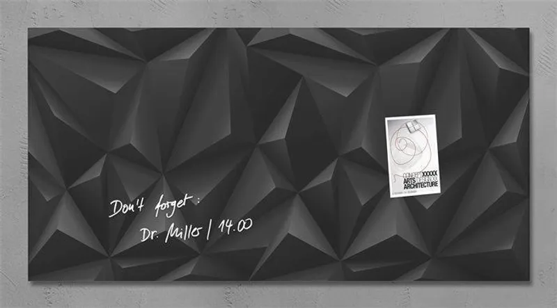 Hauptproduktbild Magnetic glass board, 91x46 cm, SIGEL,  "Artverum® ", black Diamond