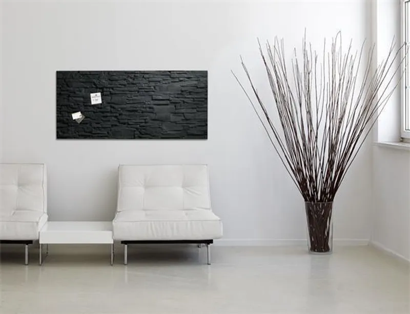 Hauptproduktbild Magnetická skleněná tabule "Artverum® ", textura břidlice, 91x46cm, SIGEL