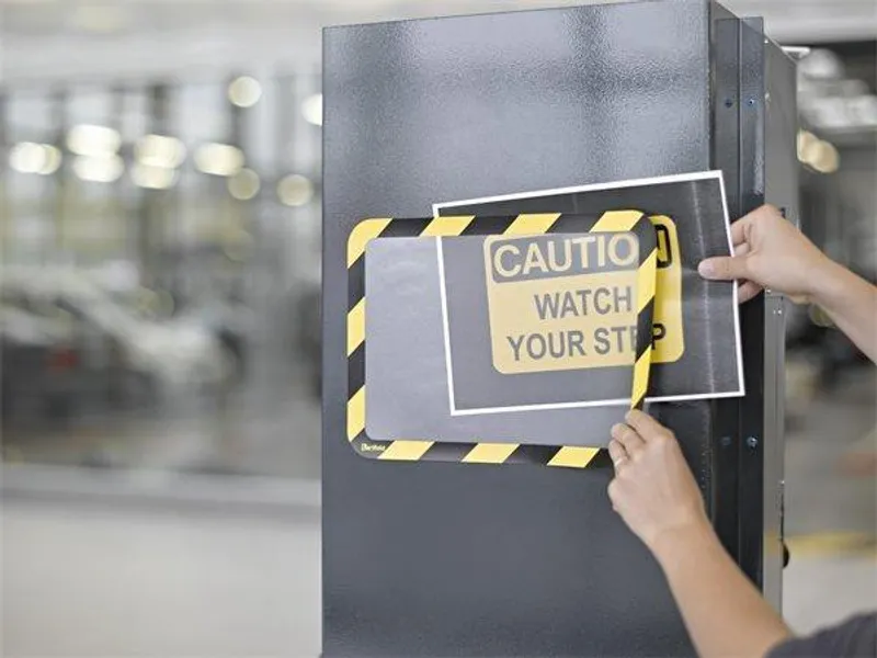 Hauptproduktbild Magnetický obal "Magneto Safety", červená-bílá, samolepící, A4, TARIFOLD [2 ks]