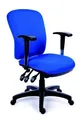 Chefsessel, Textil, Gestell schwarz, MaYAH, Comfort, blau