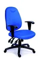 Chefsessel, Textil, Gestell schwarz, MaYAH, Energetic, blau
