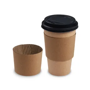 Papier-Manschette braun für Becher durchmesser 80mm [100 St.]