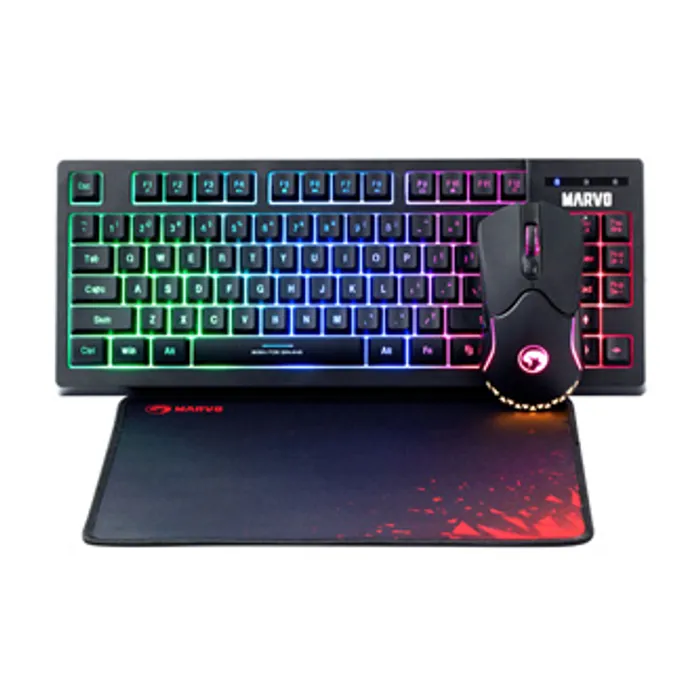 Hauptproduktbild Marvo CM310 EN, RGB sada klávesnice s herní myší a podložkou, US, herní, membránová typ d