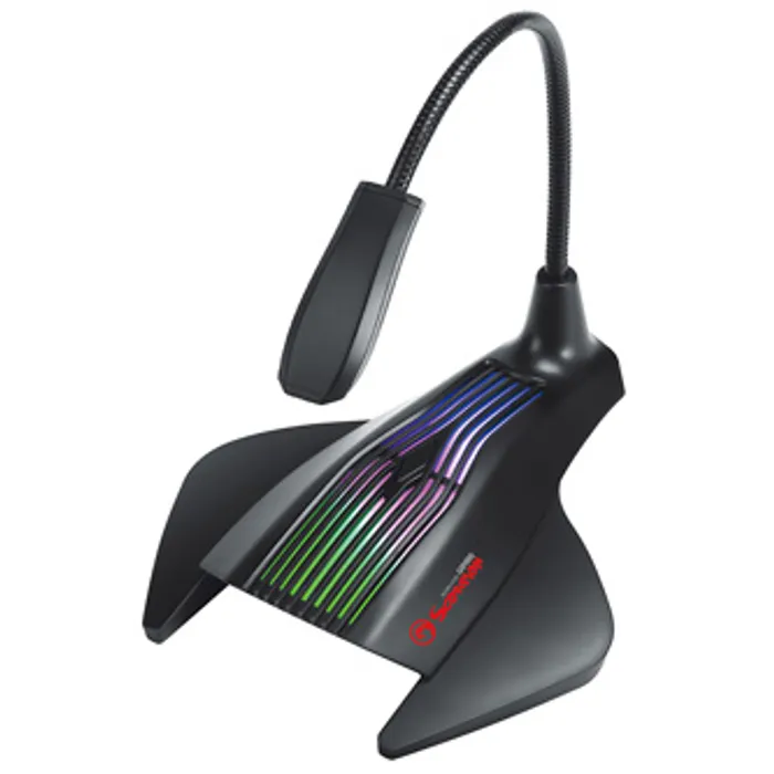 Hauptproduktbild Marvo, herní mikrofon MIC-01, mikrofon, bez regulace hlasitosti, černý, RGB podsvícený