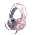 Weiteres Produktbild Marvo HG8936, Kophörer mit Mikrofon, Lautstärkeregelung, rose, unterbeleuchtet, 3.5 mm jack + USB