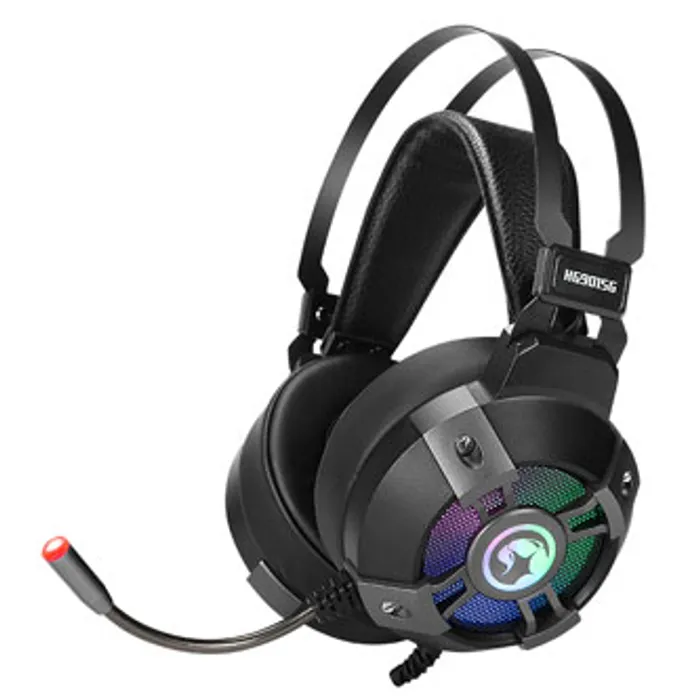 Hauptproduktbild Marvo HG9015G, sluchátka s mikrofonem, ovládání hlasitosti, černá, USB