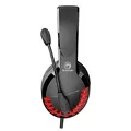 Marvo HG9022, Kophörer mit Mikrofon, Lautstärkeregelung, schwarz/rot, 7.1 (virtuell), LED, unterbeleuchtet typ USB