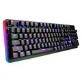 Marvo KG954G, US-Tastatur, Gaming, rote Schalter, Typ: kabelgebunden (USB), schwarz, mechanisch