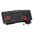Marvo KW509, Tastatur mit der optischen Maus, CZ/Sk, Gamingset, schnurlos, schwarz