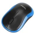 Marvo Maus DWM100BL, 1000DPI, 2.4 [GHz], Optik, 3Tas., schnurlos, schwarz-blau, 1 Stk AAA, fürs Büro