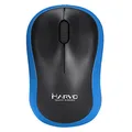 Marvo Maus DWM100BL, 1000DPI, 2.4 [GHz], Optik, 3Tas., schnurlos, schwarz-blau, 1 Stk AAA, fürs Büro