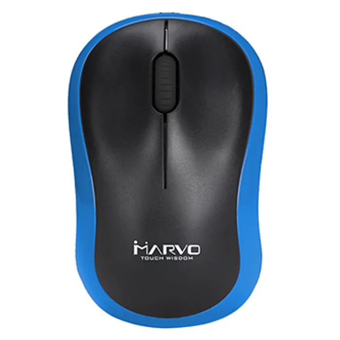 Hauptproduktbild Marvo Myš DWM100BL, 1000DPI, 2.4 [GHz], optika, 3tl., 1 kolečko, bezdrátová, černo-modrá,
