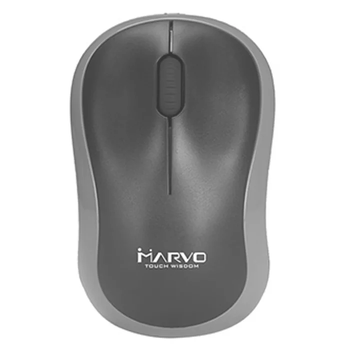 Hauptproduktbild Marvo Myš DWM100GY, 1000DPI, 2.4 [GHz], optika, 3tl., 1 kolečko, bezdrátová, černo-šedá,