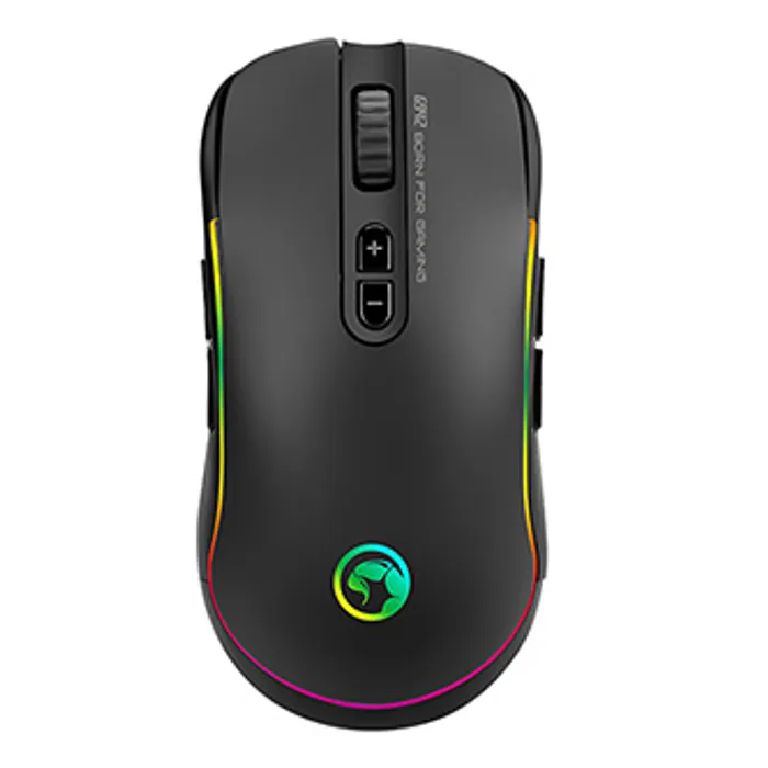 Hauptproduktbild Marvo Myš G942, 10000DPI, optika, 10tl., 1 kolečko, drátová USB, černá, herní, RGB podsví