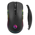 Marvo Maus G942, 10000DPI, Optik, 10Tas., USB verdrahtet, schwarz, Game, RGB-Beleuchtung