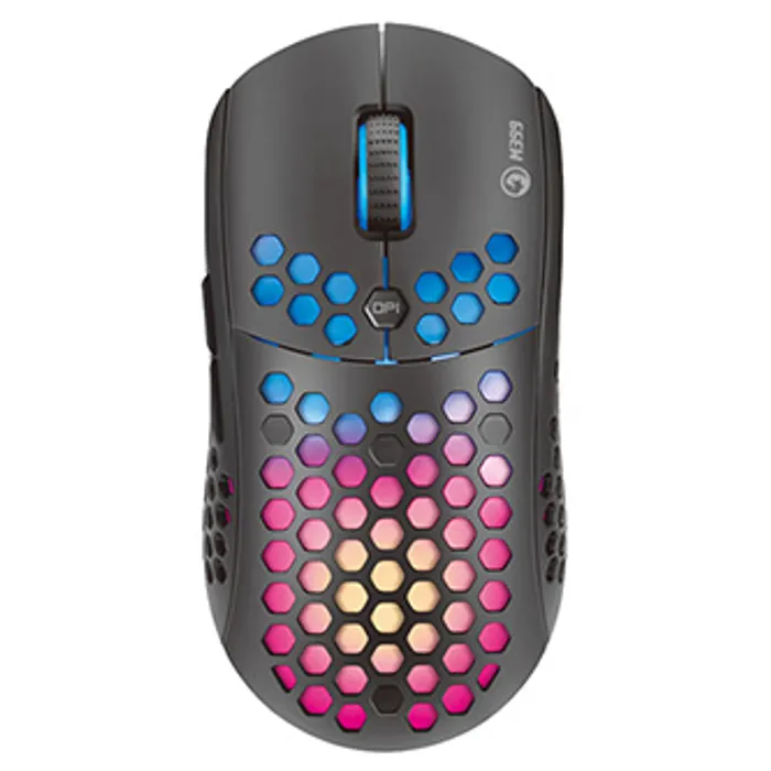Hauptproduktbild Marvo Myš M399, 6400DPI, optická, 6tl., 1 kolečko, drátová USB, černá, herní, podsvícená