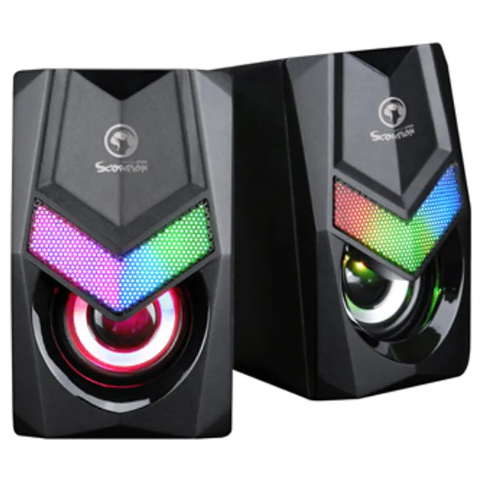 Hauptproduktbild Marvo reproduktory SG-118, 2.0, 6W, černé, regulace hlasitosti, herní, 150Hz-20kHz, RGB p