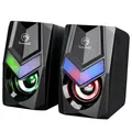 Marvo Lautsprechers SG-118, 2.0, 6W, schwarz, Lautstärkeregler, Game, 150Hz-20kHz, RGB-Beleuchtung